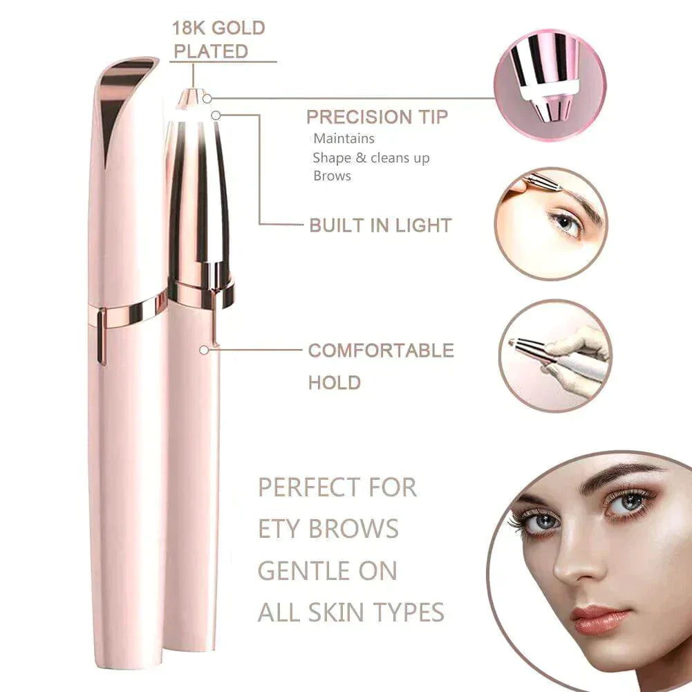 FLAWLESS EYEBROW TRIMMER & EPILATOR (RECHARGEABLE) - beautysweetie